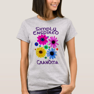 Camiseta Flores de abuela simplemente incentivadas