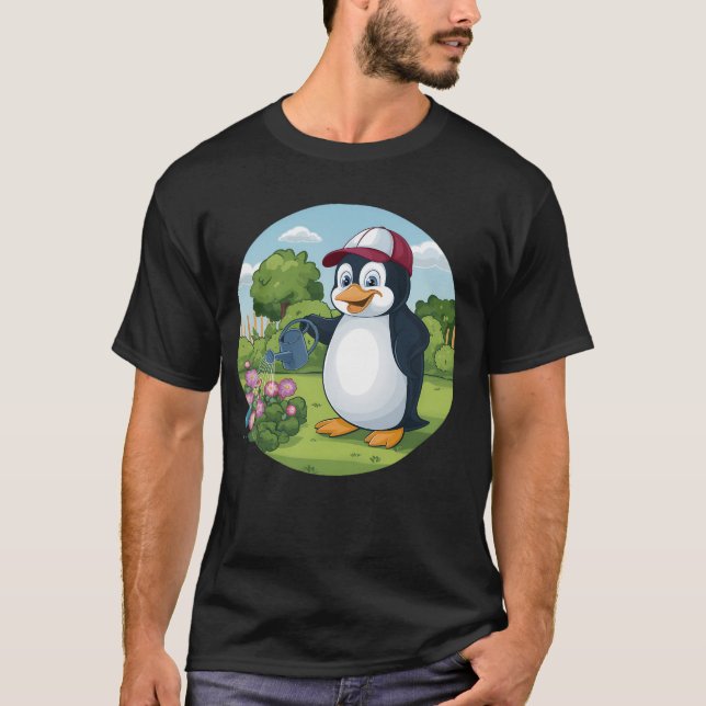 Camiseta Flores de agua de pingüino (Anverso)