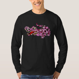 Camiseta Flores De Alligador Subió A Las Mujeres De Cocodri