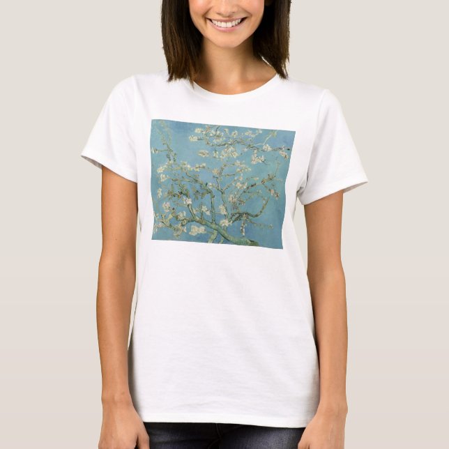 Camiseta Flores de almendra por Vincent Van Gogh (Anverso)