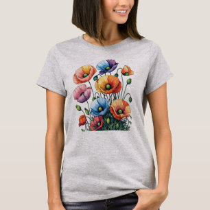 Camiseta Flores de amapola