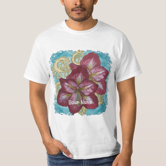 Camiseta Flores de Amaryllis Rondo (Anverso)