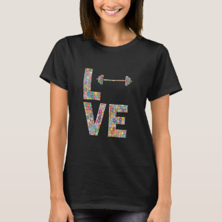 Camiseta Flores de amor de Barbell Gym Workout