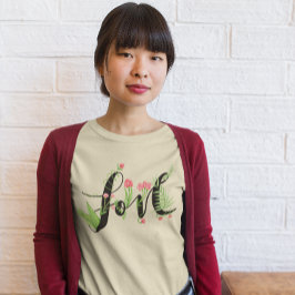 Camiseta Flores de Amor Dibujadas a Mano