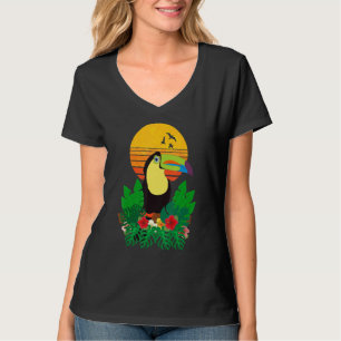 Camiseta Flores de animales tropicales de aves de la selva 