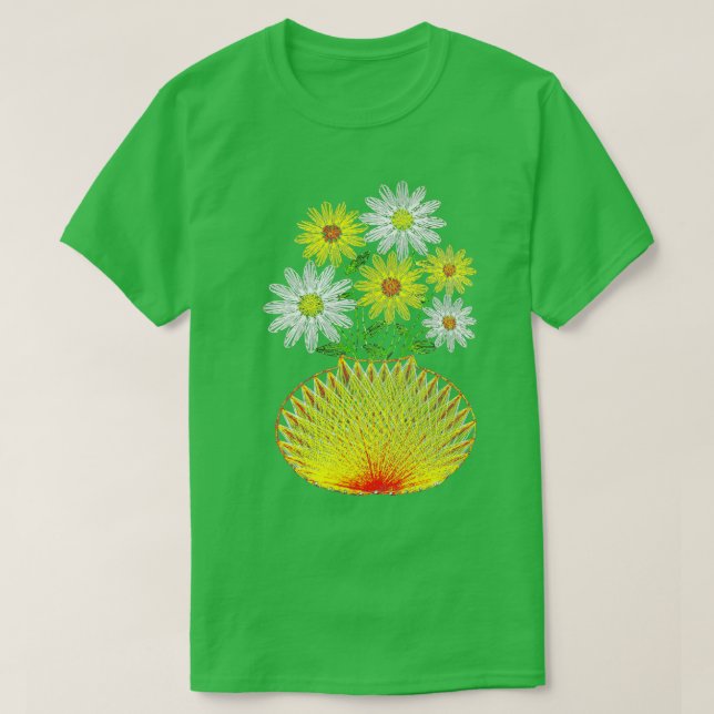 Camiseta Flores de arte de cuerdas (Diseño del anverso)