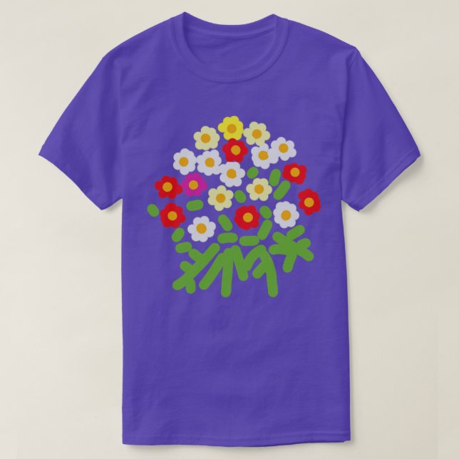 Camiseta Flores de arte floral abstractas y helos para madr (Diseño del anverso)