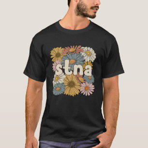 Camiseta Flores de ayudante de Enfermería de pruebas del es