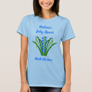 Camiseta Flores de Bluebell Niño Azul Bebé Cumpleaños Prima