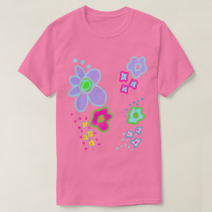 Camiseta Flores de bonito abstraen el arte para llevar cami