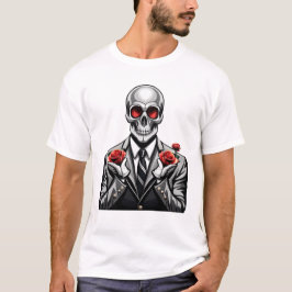 Camiseta Flores de brote de esqueleto