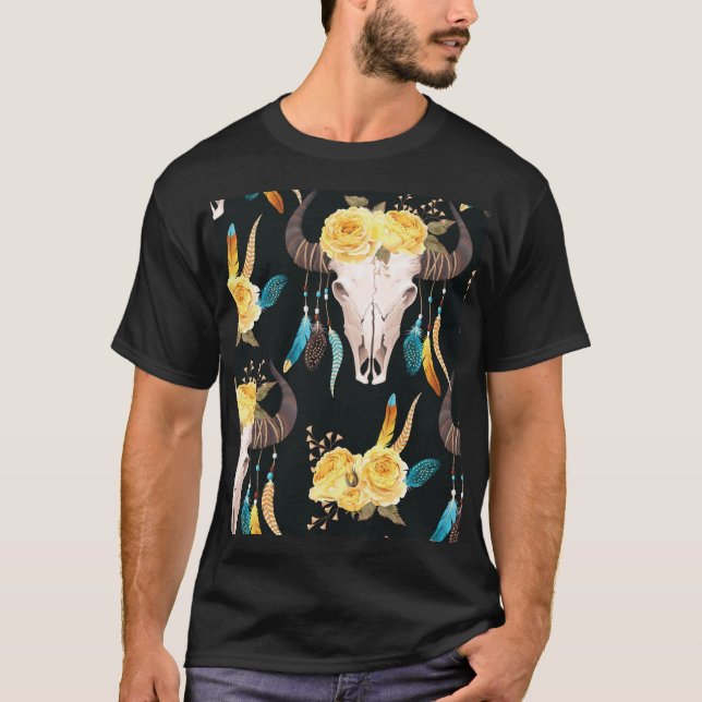 Camiseta Flores de búfalo deslumbrantes (Anverso)