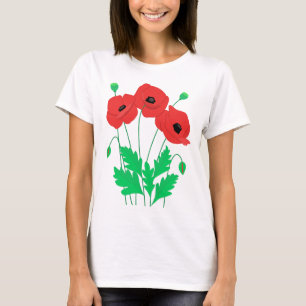 Camiseta Flores de cachorros Patrón floral tórrido