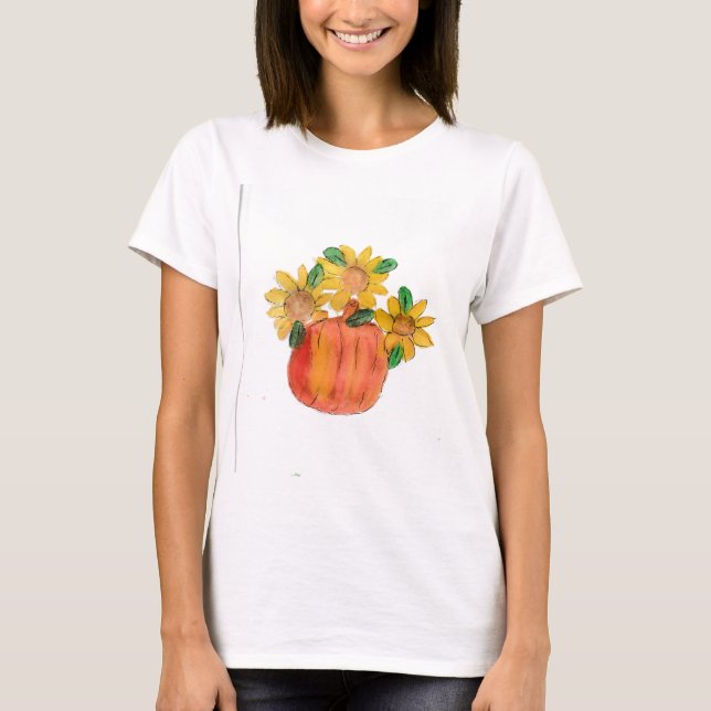 Camiseta Flores de calabaza (Anverso)