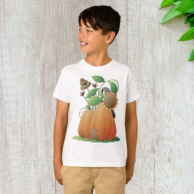 Camiseta Flores de Calabaza y Abejas (Subido por el creador)