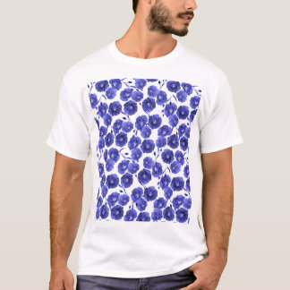 Camiseta Flores de campo acuarelas: papel de fondo botánico