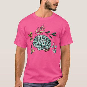 Camiseta Flores de cerebro humanas