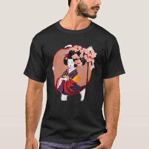Camiseta Flores de cerezo de geisha japonesas clásicas