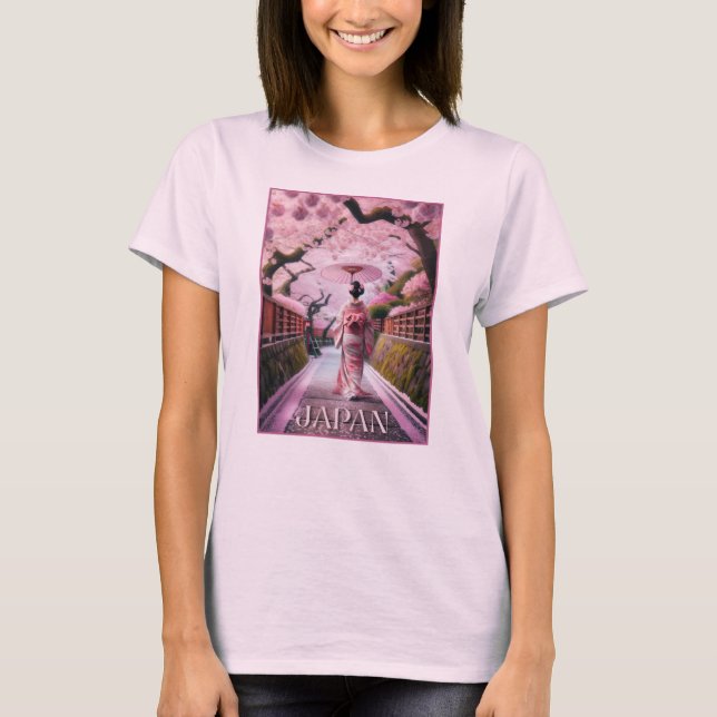 Camiseta Flores de cerezo en Japón (Anverso)