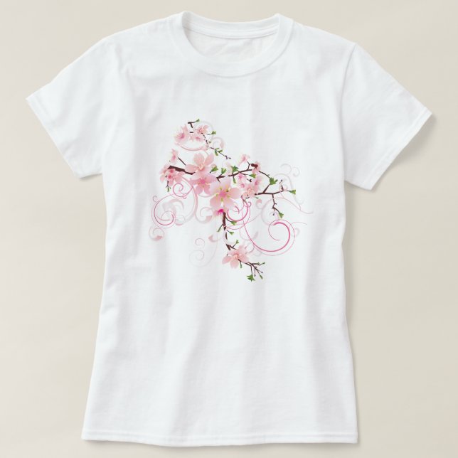 Camiseta Flores de cerezo sakura (Diseño del anverso)