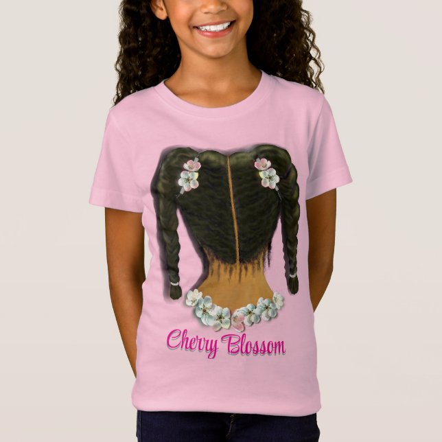 Camiseta Flores de cerezo y coletas (Anverso)
