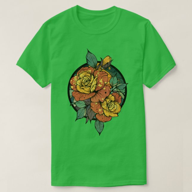Camiseta Flores de colores (Diseño del anverso)