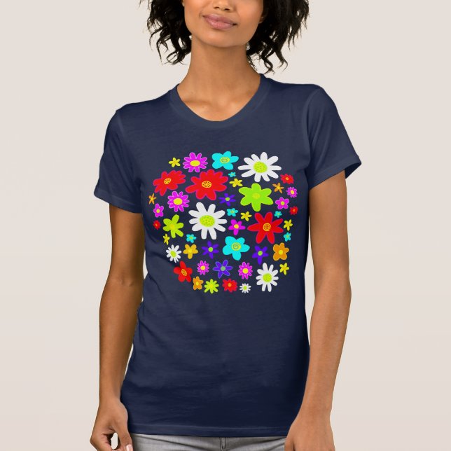 Camiseta Flores de colores (Anverso)