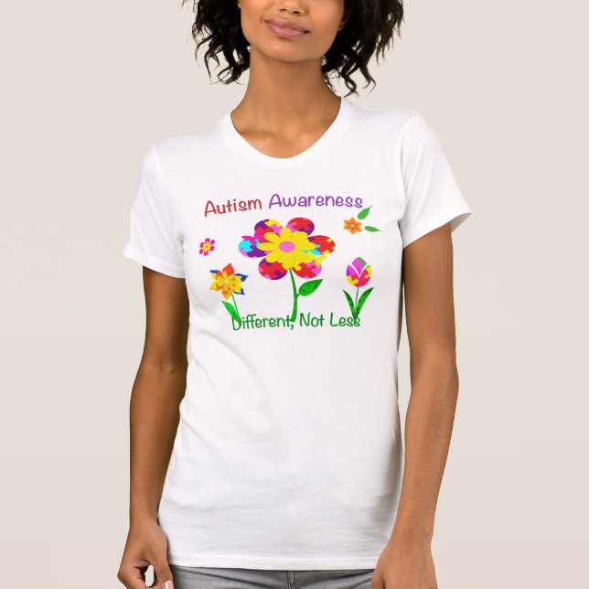 Camiseta Flores de conciencia del autismo (Anverso)
