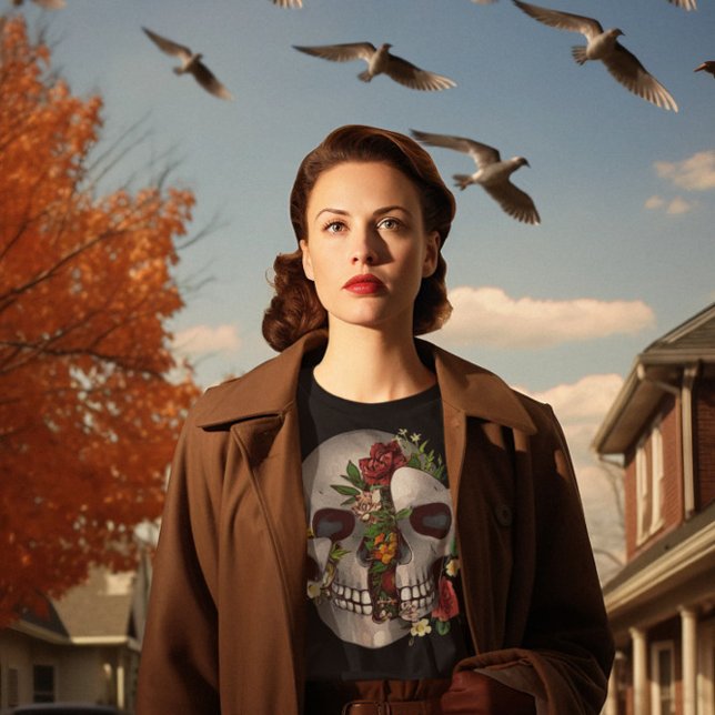 Camiseta Flores De Cráneo (Subido por el creador)