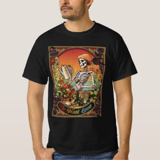 Camiseta Flores de cráneo de la tarjeta Tarot para el amant