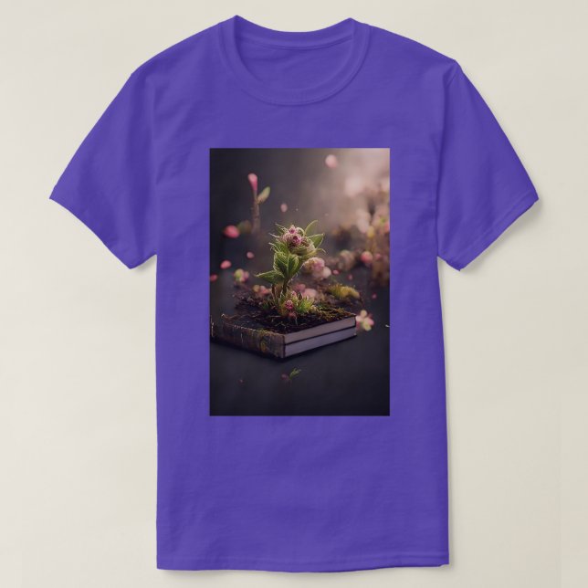 Camiseta Flores De Cuta Crecen A Partir Del Libro (Diseño del anverso)