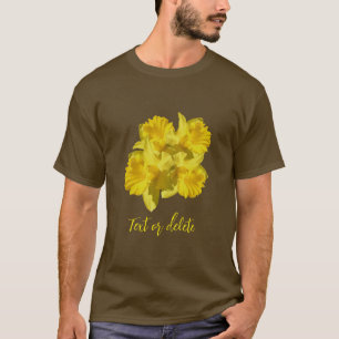 Camiseta Flores de Daffodil Amarillas Bouquet Personalizado