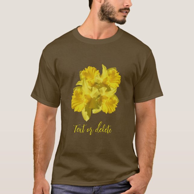 Camiseta Flores de Daffodil Amarillas Bouquet Personalizado (Anverso)