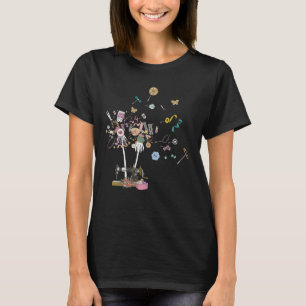 Camiseta Flores de Dandelion de coser finas que acallan el