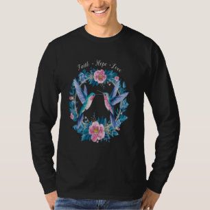 Camiseta Flores de desplome de néctar de aves de corral