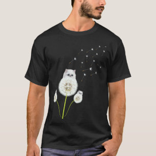 Camiseta Flores de Diente de León Gatito Gato Minino Amor A