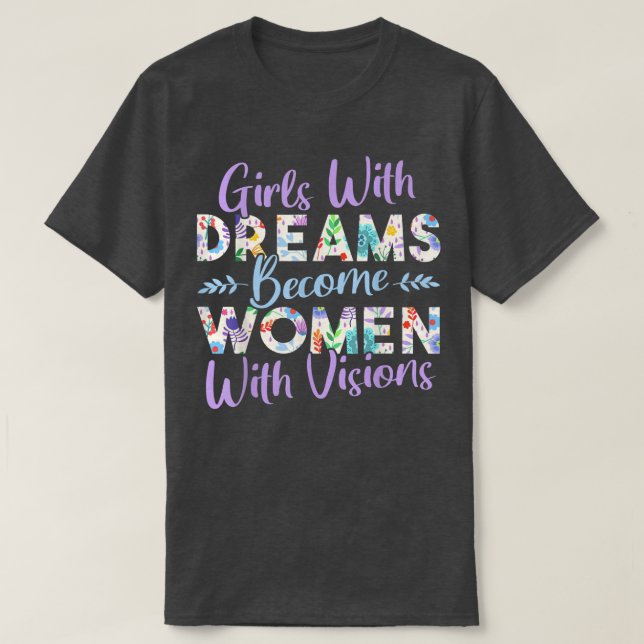 Camiseta Flores de empoderamiento femenino por los derechos (Diseño del anverso)