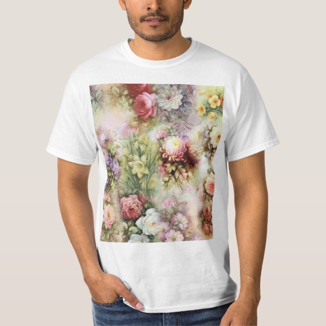 Camiseta Flores de época (Anverso)