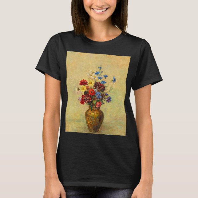 Camiseta Flores de época en una vesícula (1910) de Odilon R (Anverso)