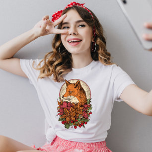 Camiseta Flores de época Fox Brown