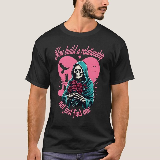 Camiseta "Flores de esqueleto - Construye una relación (Anverso)