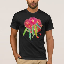 Camiseta Flores de eucalipto de árbol de goma rosa
