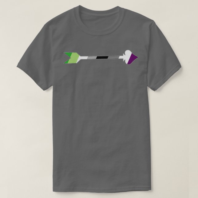 Camiseta Flores de flecha asexual amorosa y arco (Diseño del anverso)