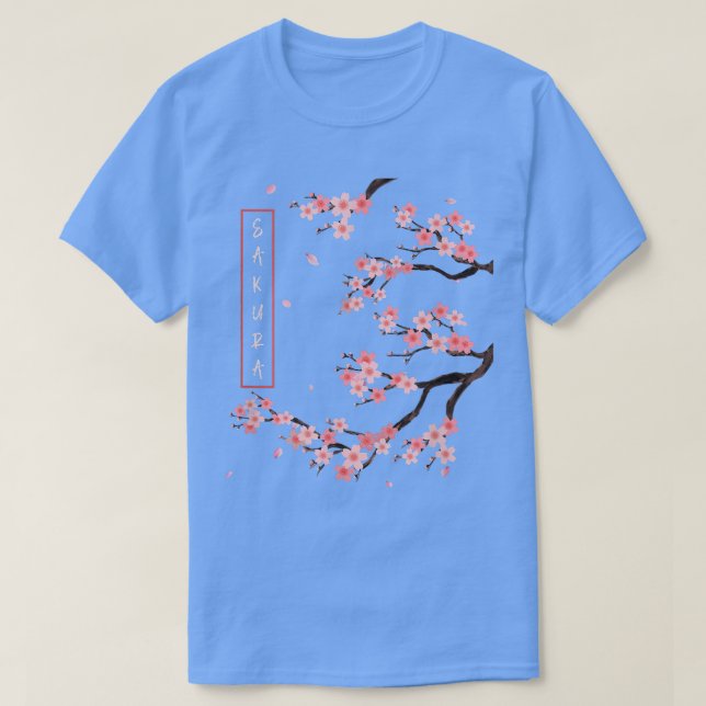 Camiseta Flores de flores de cerezo arte japonés Sakura (Diseño del anverso)