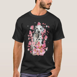 Camiseta Flores de flores de cerezo dálmatas
