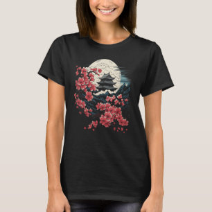 Camiseta Flores de flores de cerezo de arte japonés túnica 