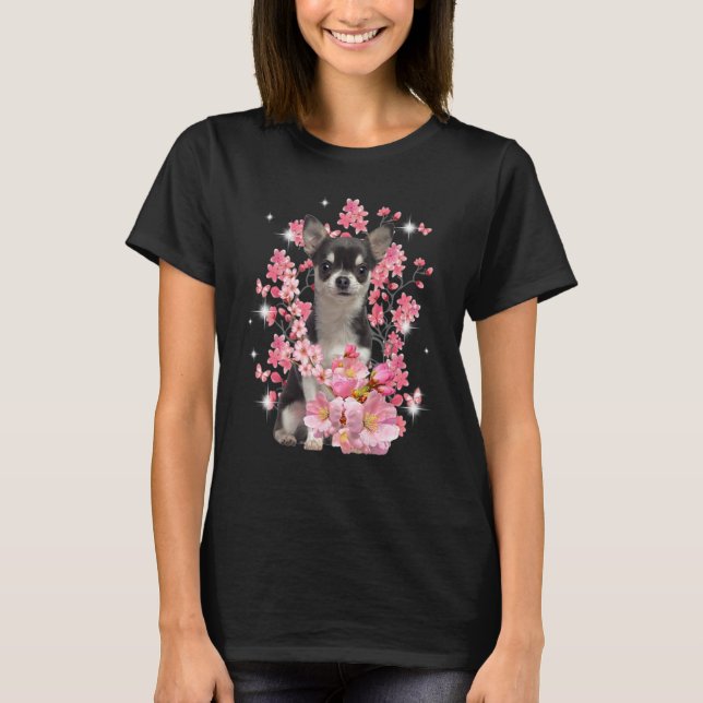 Camiseta Flores de flores de cerezo de Chihuahua (Anverso)