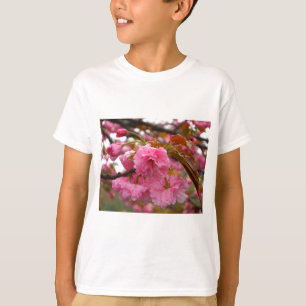 Camiseta Flores de flores de cerezo rosado caliente