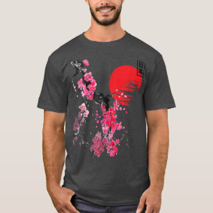 Camiseta Flores de flores de cerezo vintage Sakura japonés