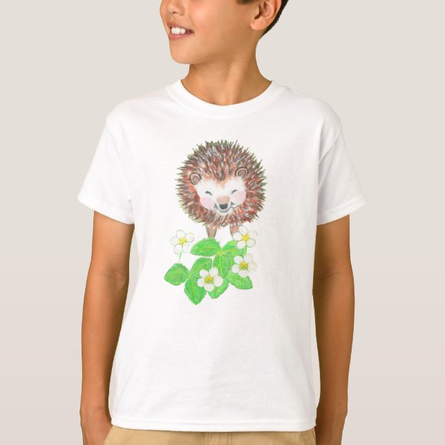 Camiseta Flores de fresa silvestres y edganzas jóvenes (Anverso)